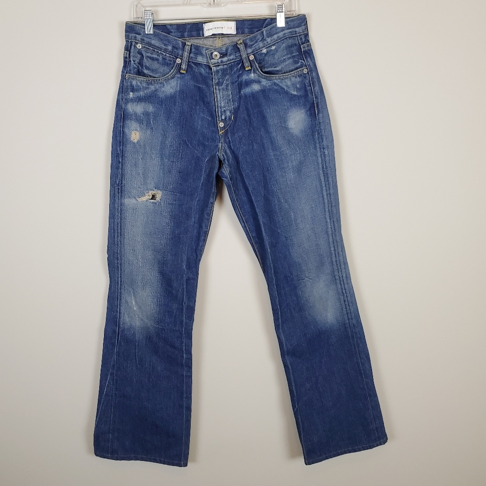 PAPER DENIM & CLOTH Distressed Bootcut Jeans